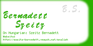 bernadett szeitz business card